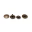 Kesztyű patent, vas alapú, antik réz színű, 12.5 mm