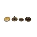 Kesztyű patent, vas alapú, antik réz színű, 12.5 mm