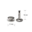 Dupla fejű szegecs, nikkel, 11 x 16 mm