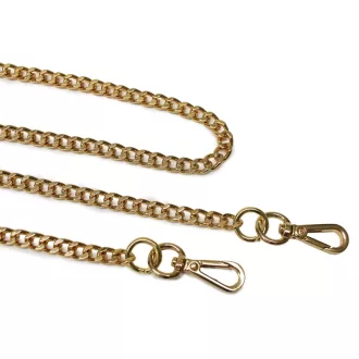 Táska lánc arany,  karabinerekkel, 6 mm x 120 cm