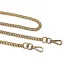 Táska lánc arany,  karabinerekkel, 6 mm x 120 cm