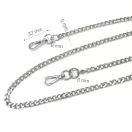 Táska lánc arany,  karabinerekkel, 6 mm x 120 cm