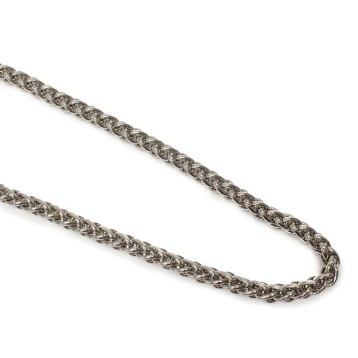 Táska lánc nikkel,  karabinerekkel, 120 cm, kígyólánc