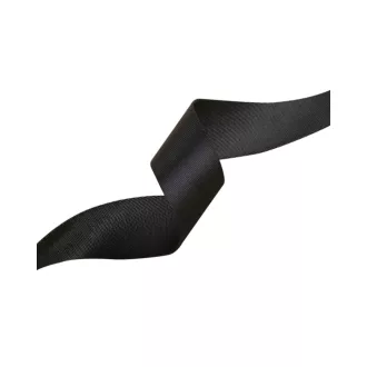 Szatén heveder, fekete, 25 mm