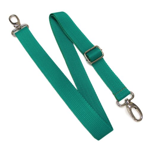 Polipropilén táskapánt, smaragd zöld, 3 cm széles