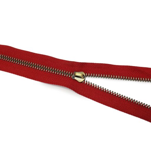 Standard YKK cipzár, bordó, antik, T5