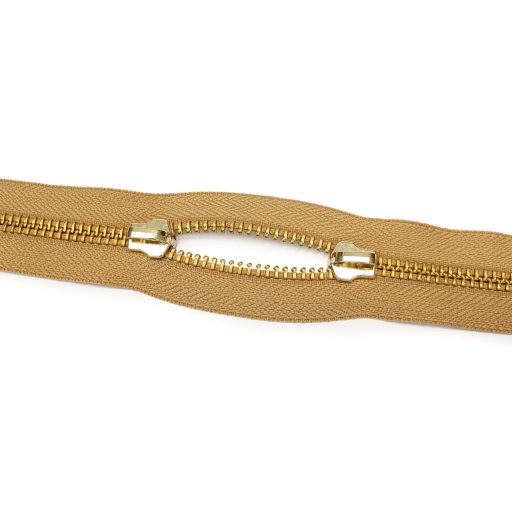 Standard YKK cipzár, bézs, réz, T5