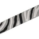 Zebra mintás mintás szövött heveder, fekete-fehér, 50 mm