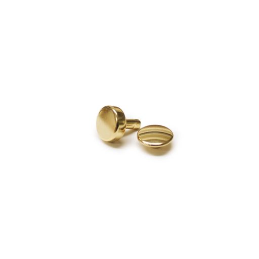 Lapos design szegecs, 11 mm, arany
