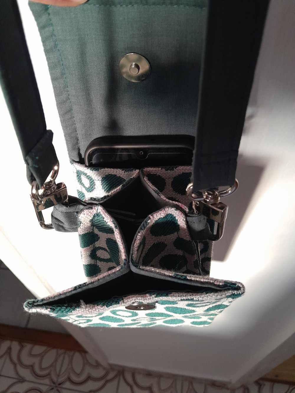 Pöttyös szövet táska anyag, sárga